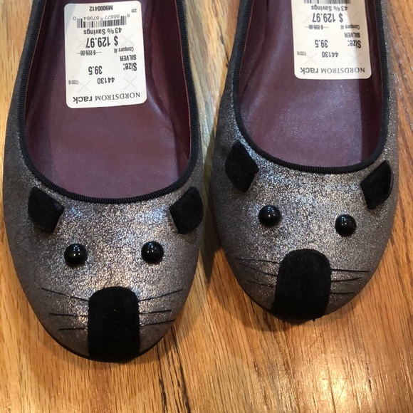 NWT Marc Jacobs metallic mouse ballet flat - Picture 3 of 8